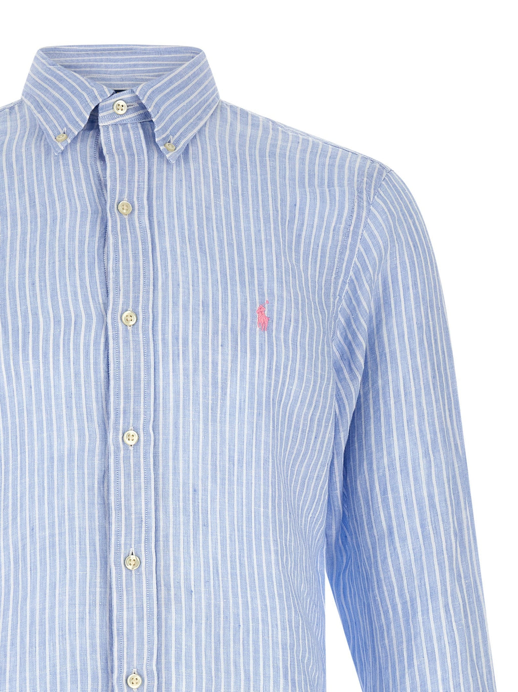Polo Ralph Lauren Blue Linen Blouse Polo Ralph Lauren