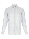 Polo Ralph Lauren Blue Linen Blouse Polo Ralph Lauren