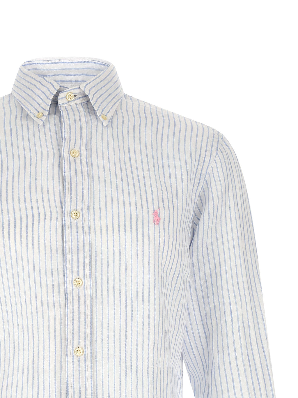 Polo Ralph Lauren Blue Linen Blouse Polo Ralph Lauren