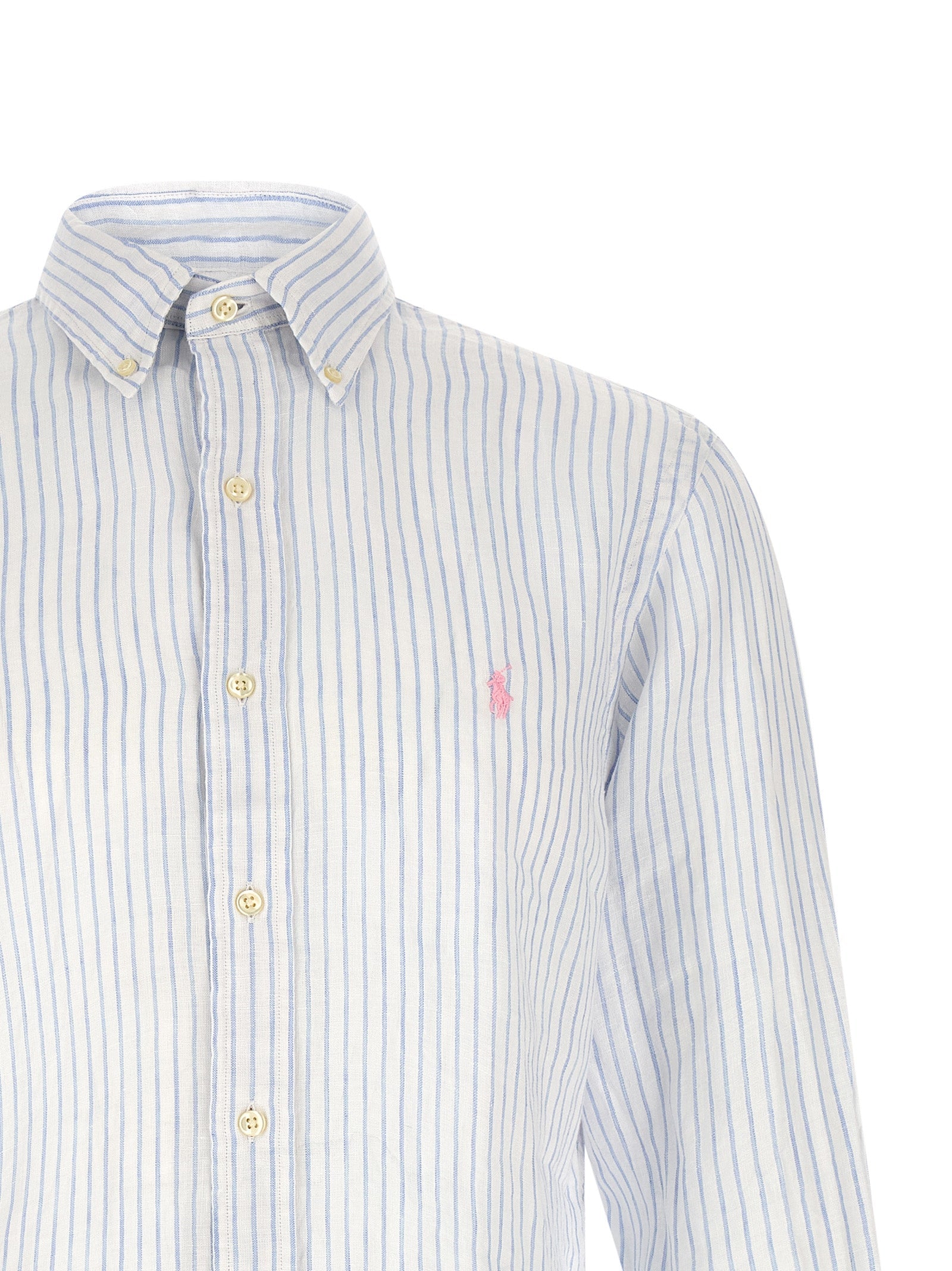 Polo Ralph Lauren Blue Linen Blouse Polo Ralph Lauren