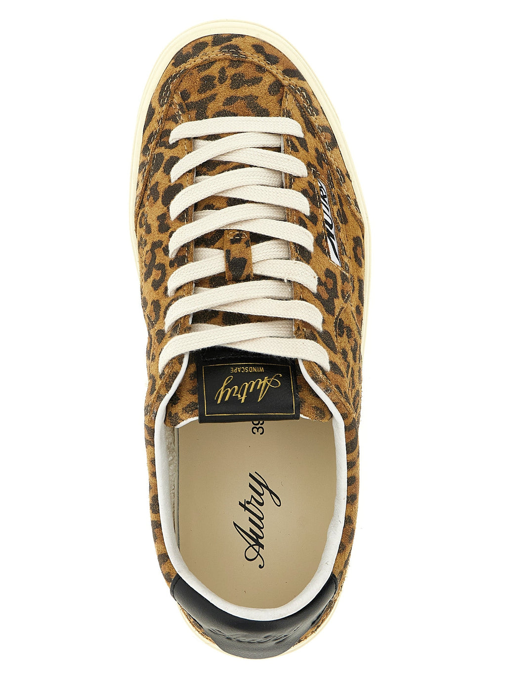Autry Brown Cowhide Low Top Sneakers Autry