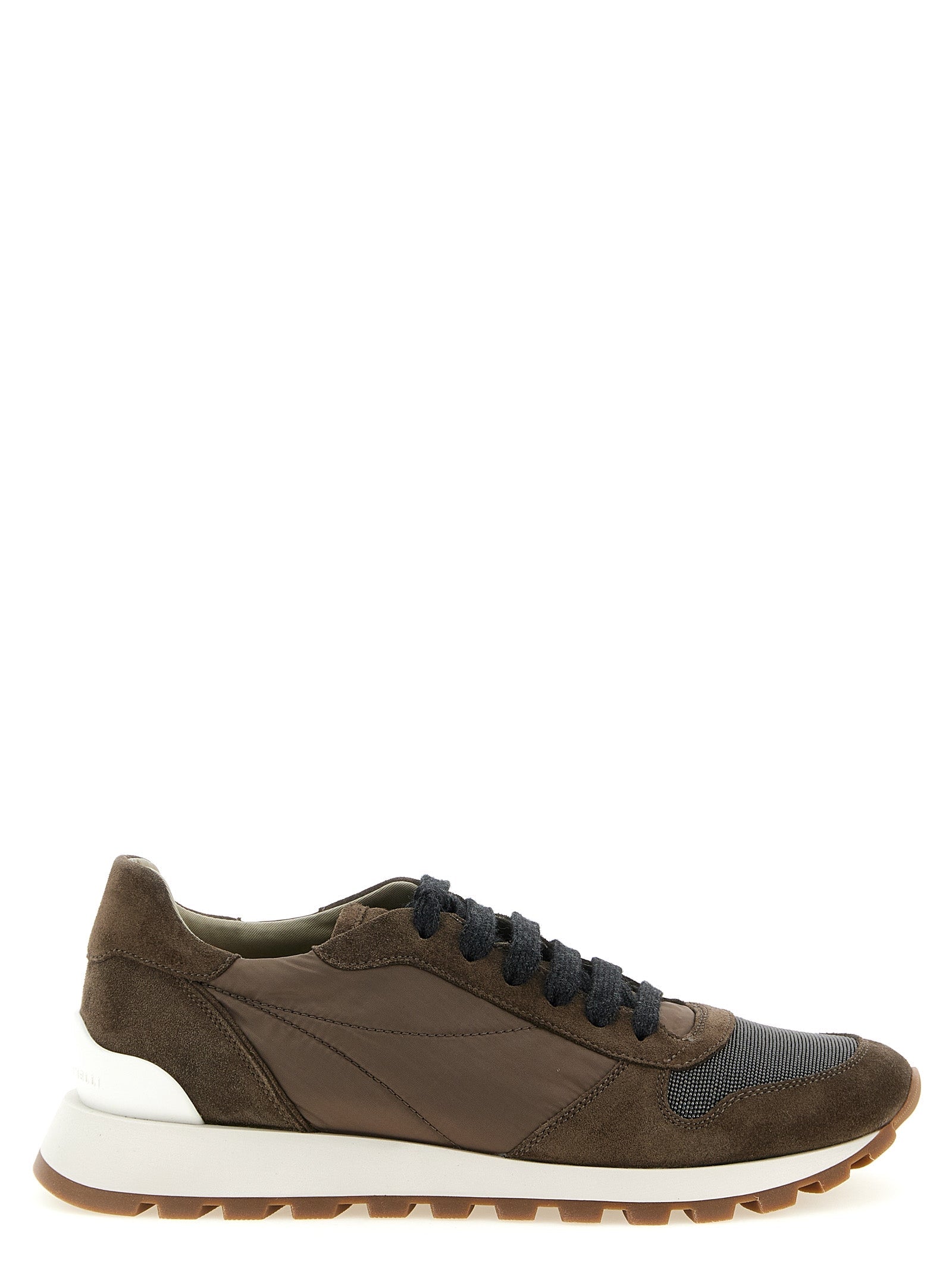 Brunello Cucinelli Bicolor Calfskin Athletic Sneakers Brunello Cucinelli