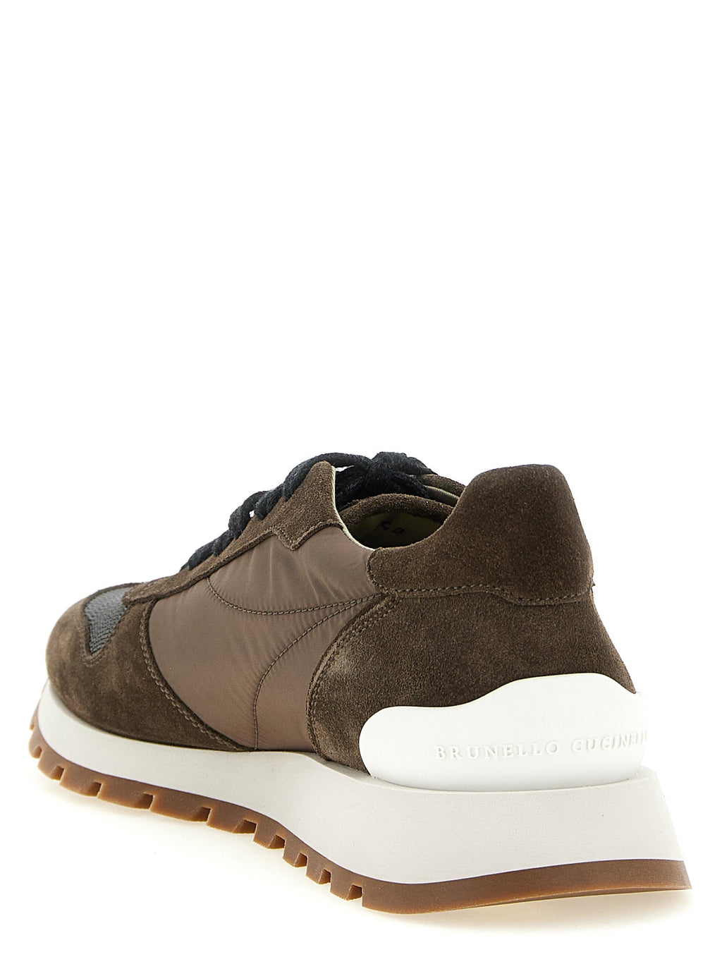 Brunello Cucinelli Bicolor Calfskin Athletic Sneakers Brunello Cucinelli