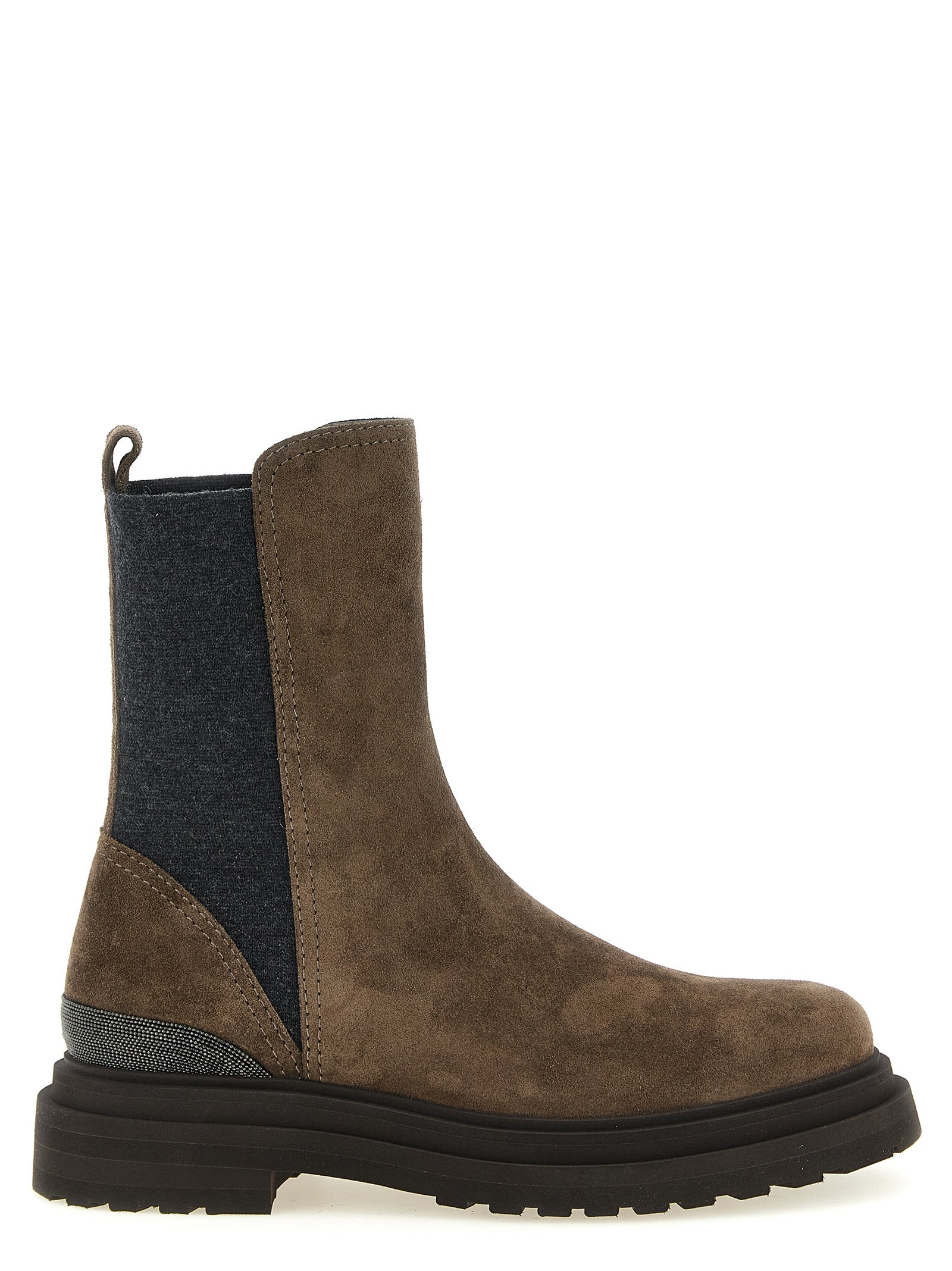 Brunello Cucinelli Brown Calfskin Ankle Boots Brunello Cucinelli