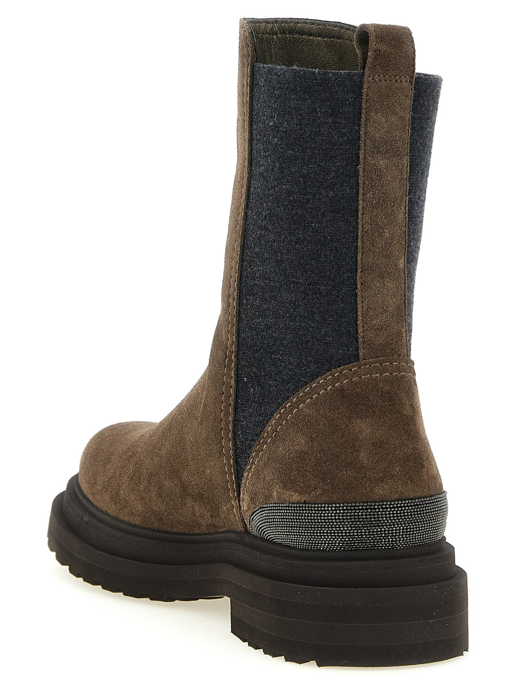 Brunello Cucinelli Brown Calfskin Ankle Boots Brunello Cucinelli