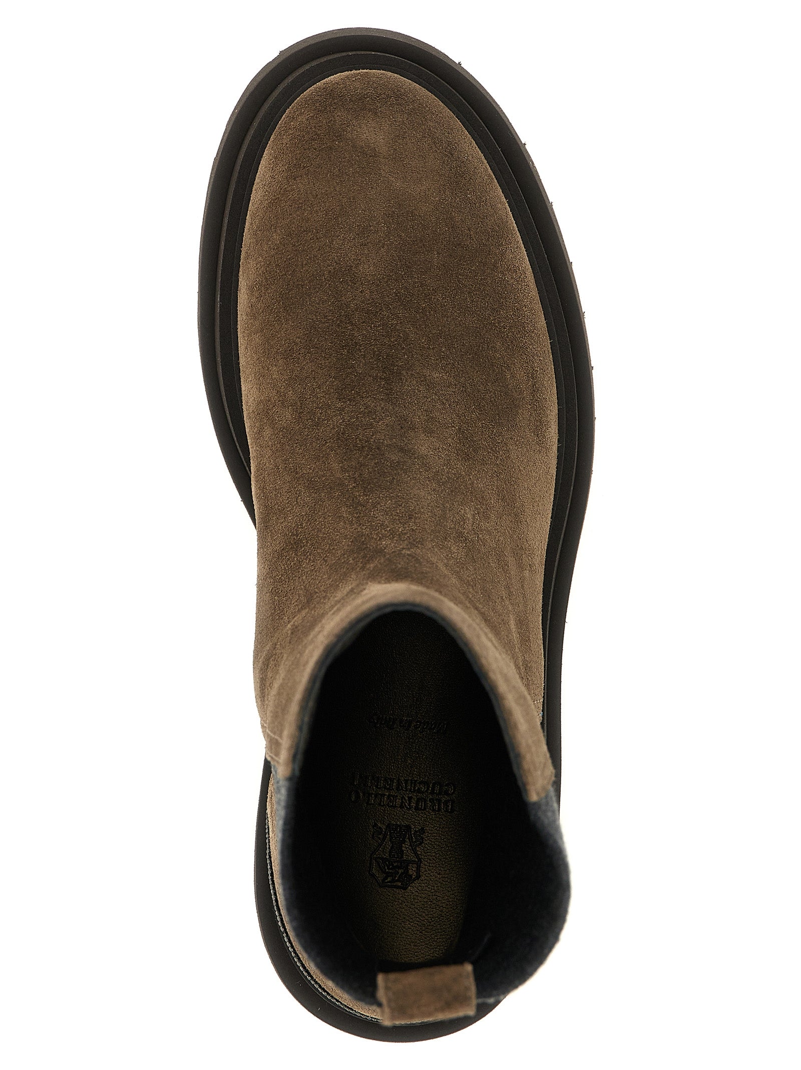 Brunello Cucinelli Brown Calfskin Ankle Boots Brunello Cucinelli