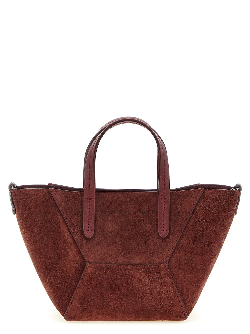 Brunello Cucinelli Bordeaux Calfskin Handbag Brunello Cucinelli