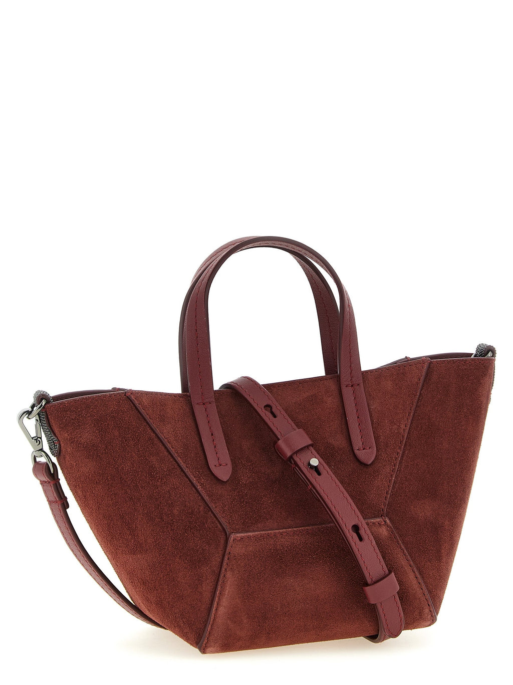 Brunello Cucinelli Bordeaux Calfskin Handbag Brunello Cucinelli
