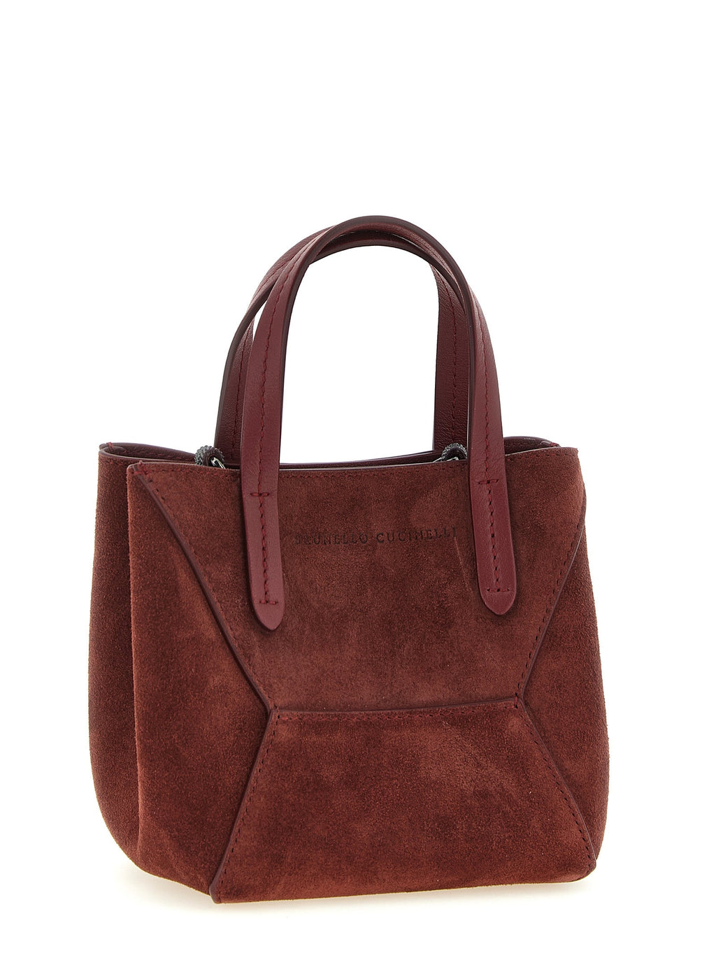 Brunello Cucinelli Bordeaux Calfskin Handbag Brunello Cucinelli