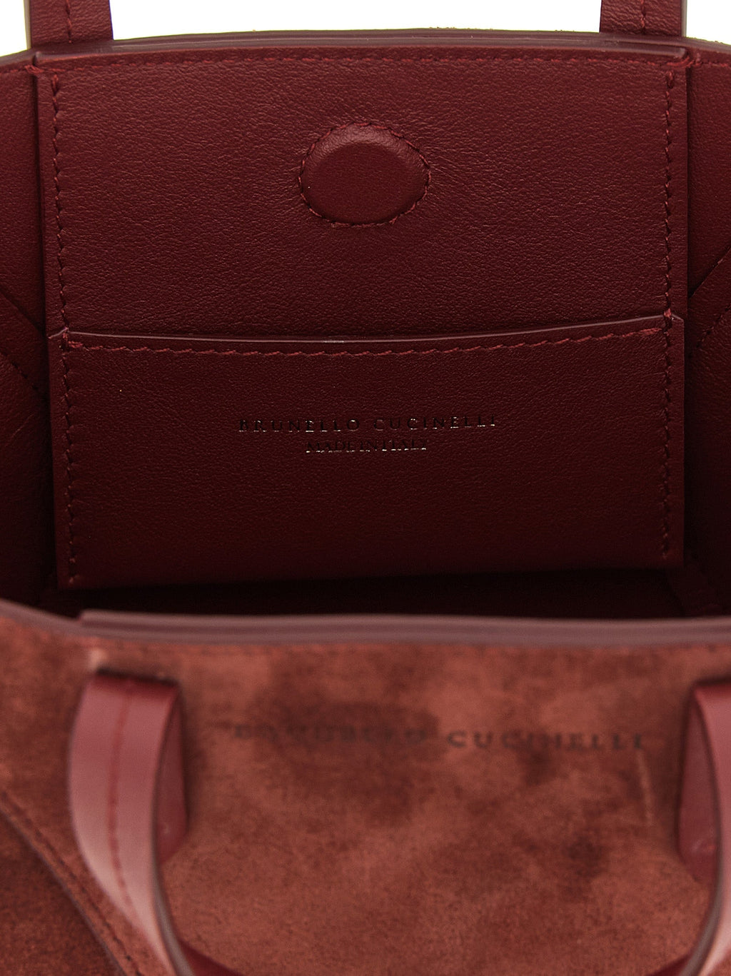 Brunello Cucinelli Bordeaux Calfskin Handbag Brunello Cucinelli