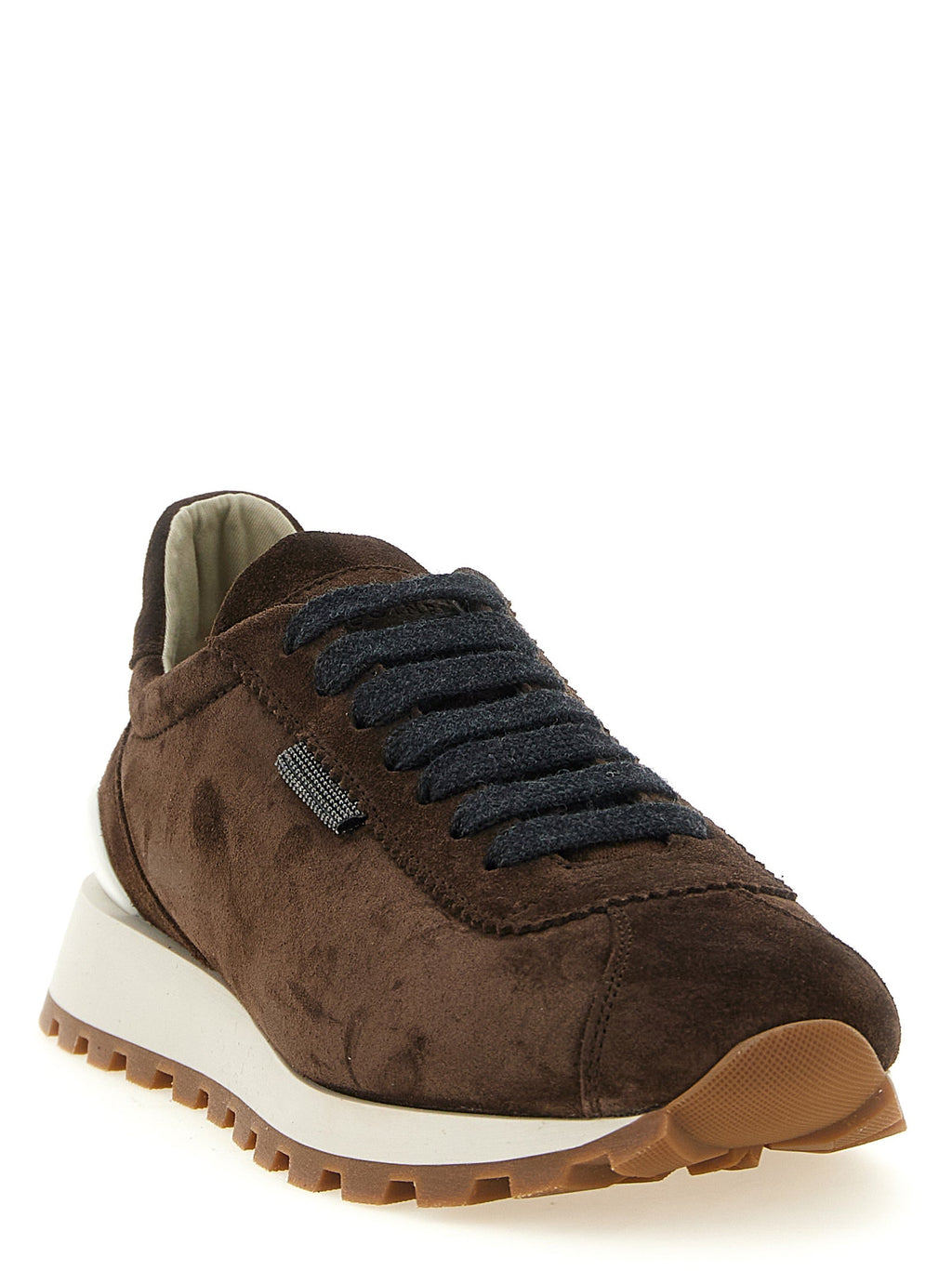 Brunello Cucinelli Brown Calfskin Athletic Sneakers Brunello Cucinelli