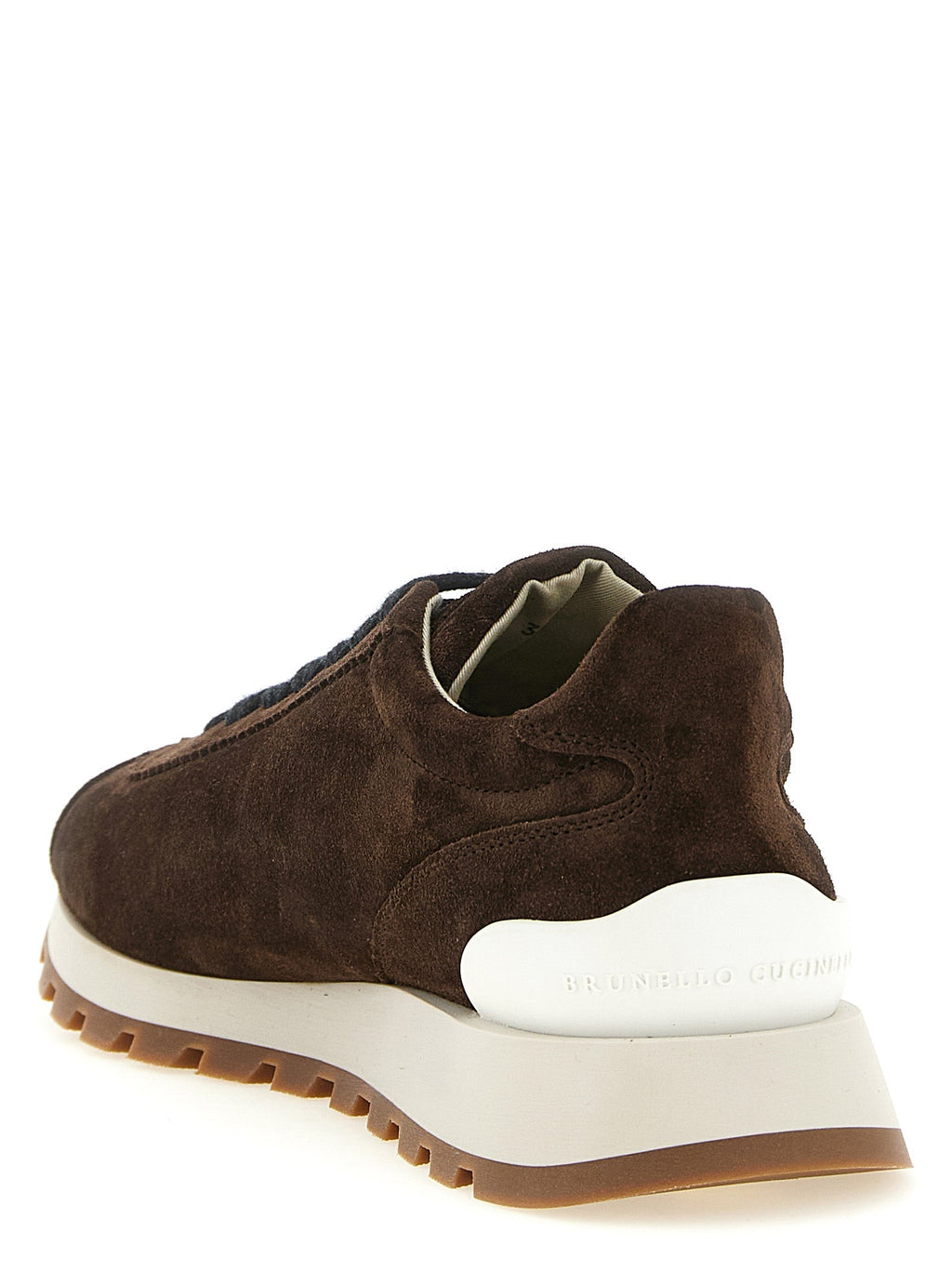 Brunello Cucinelli Brown Calfskin Athletic Sneakers Brunello Cucinelli