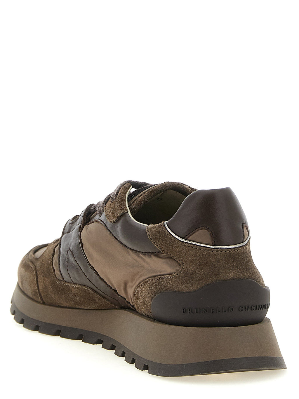 Brunello Cucinelli Bicolor Calfskin Athletic Sneakers Brunello Cucinelli