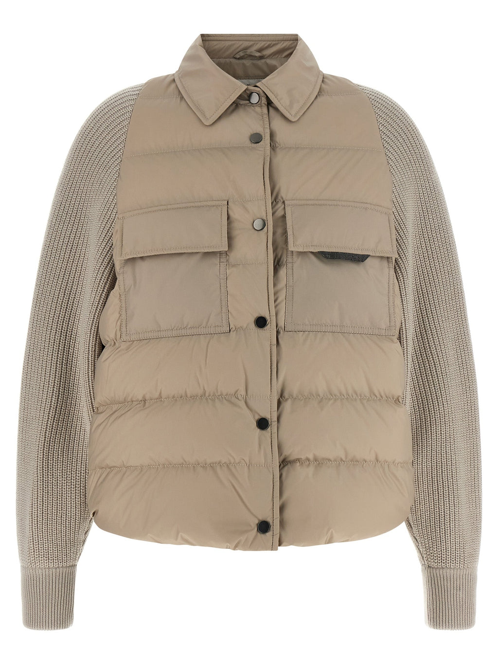 Brunello Cucinelli Beige Polyester Shell Jacket Brunello Cucinelli