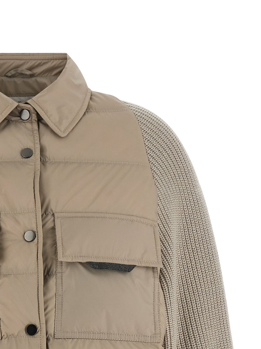 Brunello Cucinelli Beige Polyester Shell Jacket Brunello Cucinelli