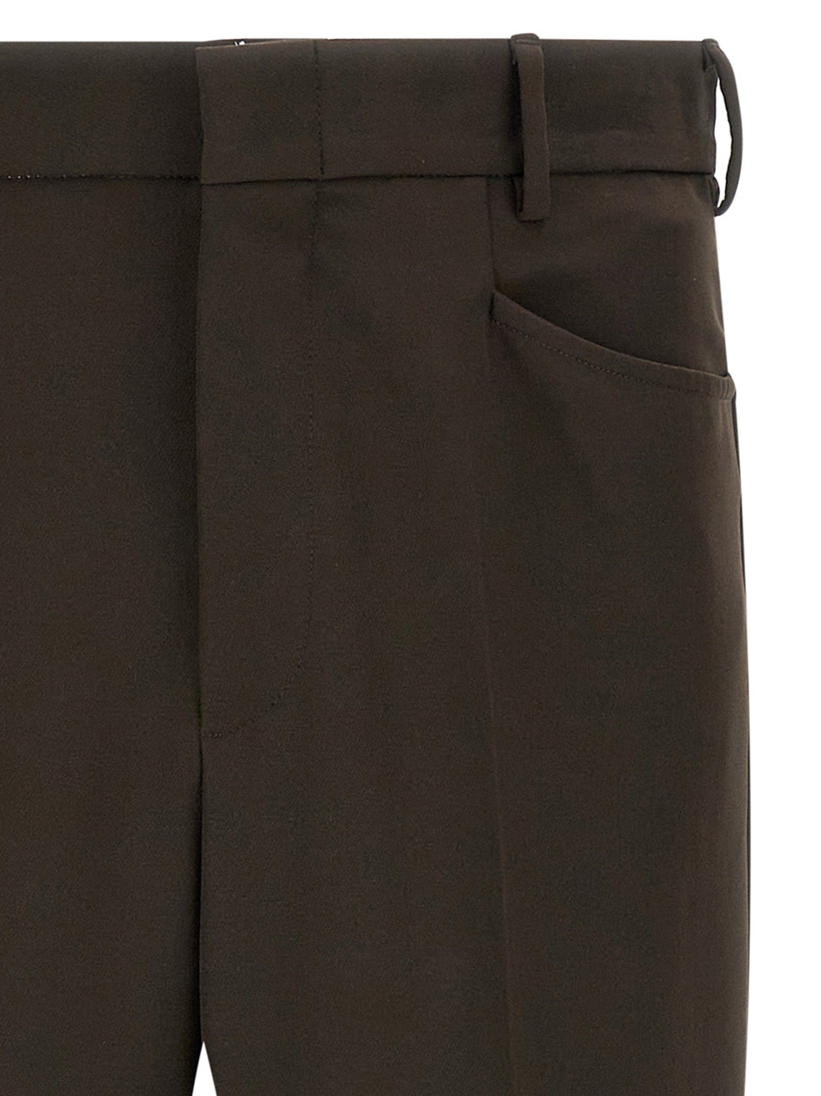 SECOND/LAYER Brown Polyester Casual Pants SECOND/LAYER