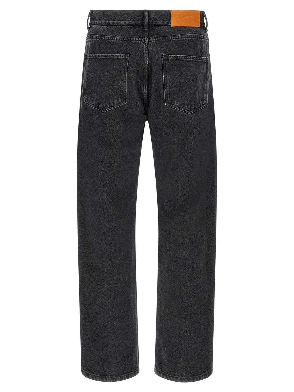 SECOND/LAYER Black Cotton Straight-Leg Jeans SECOND/LAYER