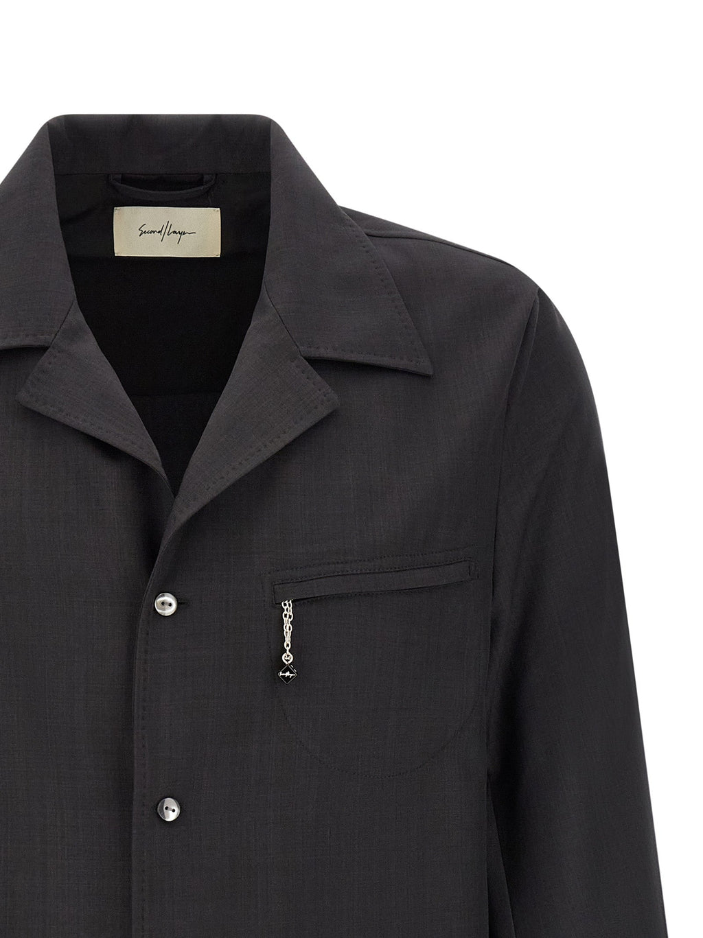 SECOND/LAYER Gray Polyester Blouse SECOND/LAYER