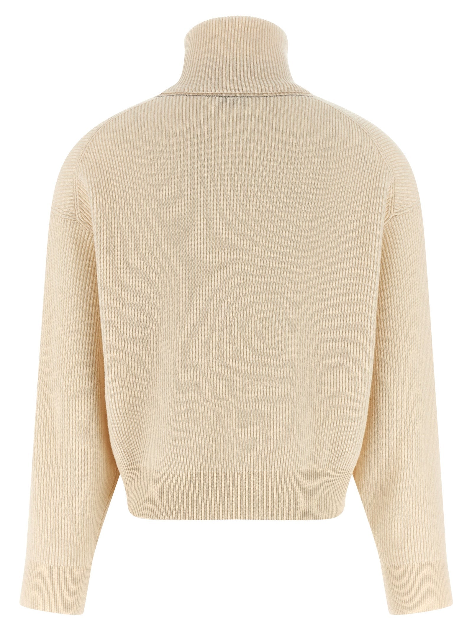 Brunello Cucinelli White Virgin Wool Cardigan Brunello Cucinelli