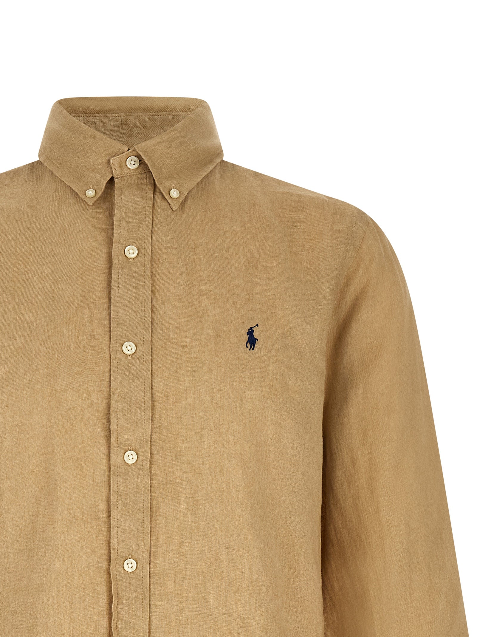Polo Ralph Lauren Beige Linen Blouse Polo Ralph Lauren
