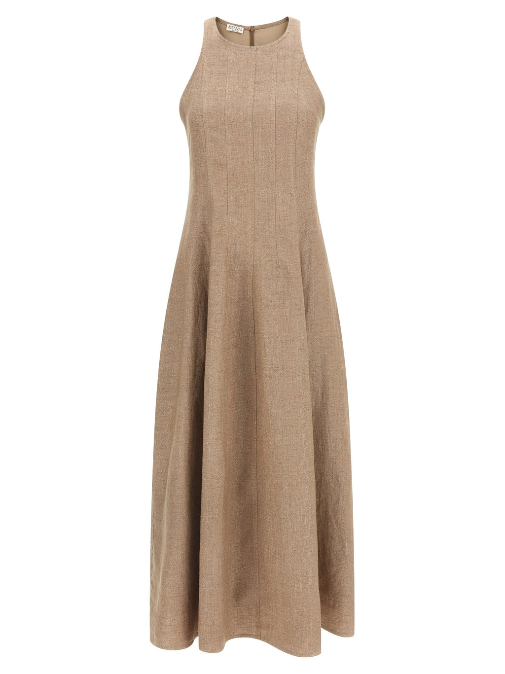 Brunello Cucinelli Beige Linen Long Dress Brunello Cucinelli