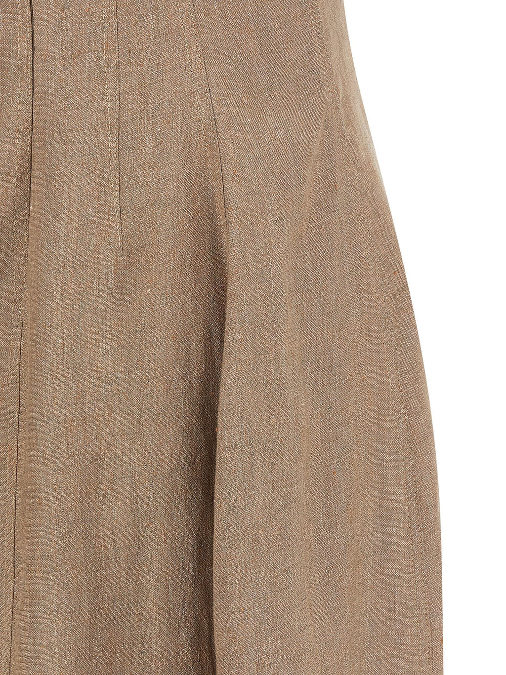 Brunello Cucinelli Beige Linen Long Dress Brunello Cucinelli