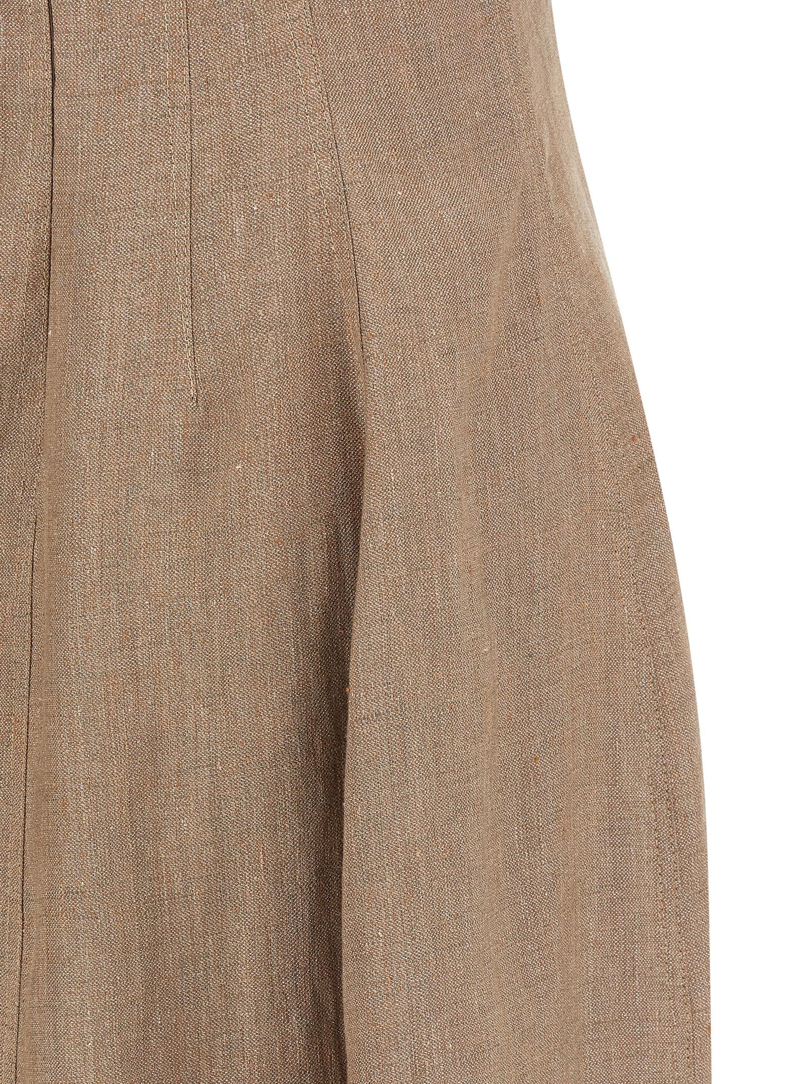 Brunello Cucinelli Beige Linen Long Dress Brunello Cucinelli