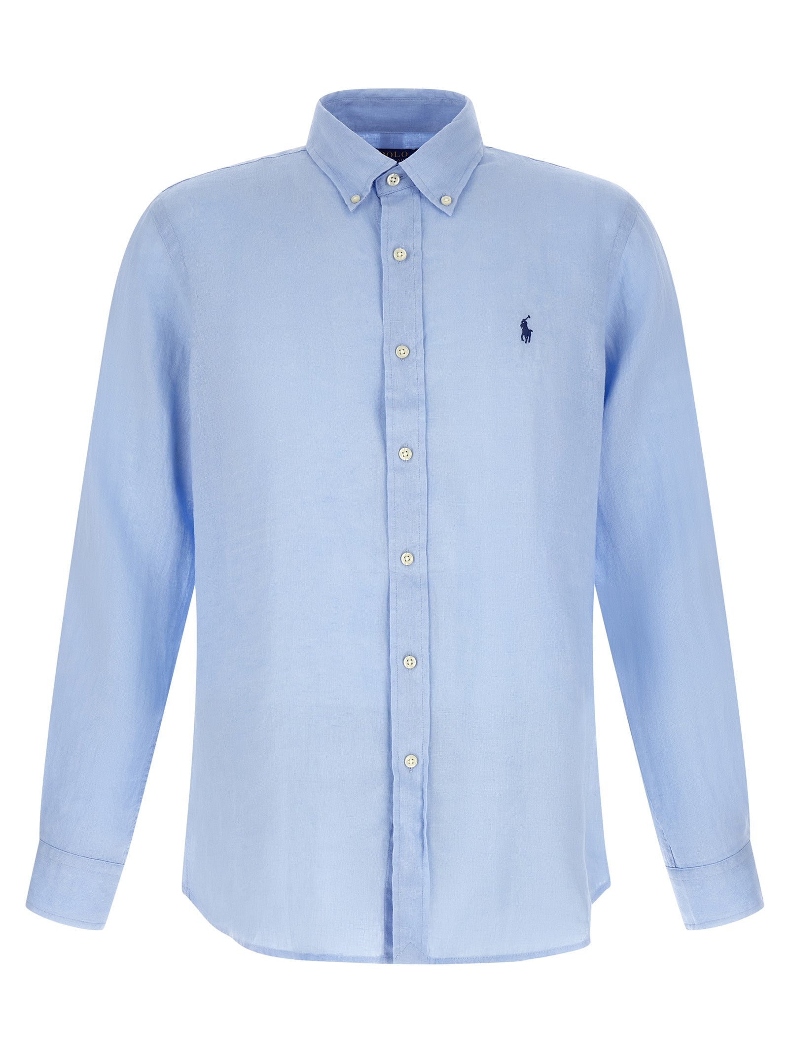 Polo Ralph Lauren Blue Linen Blouse Polo Ralph Lauren