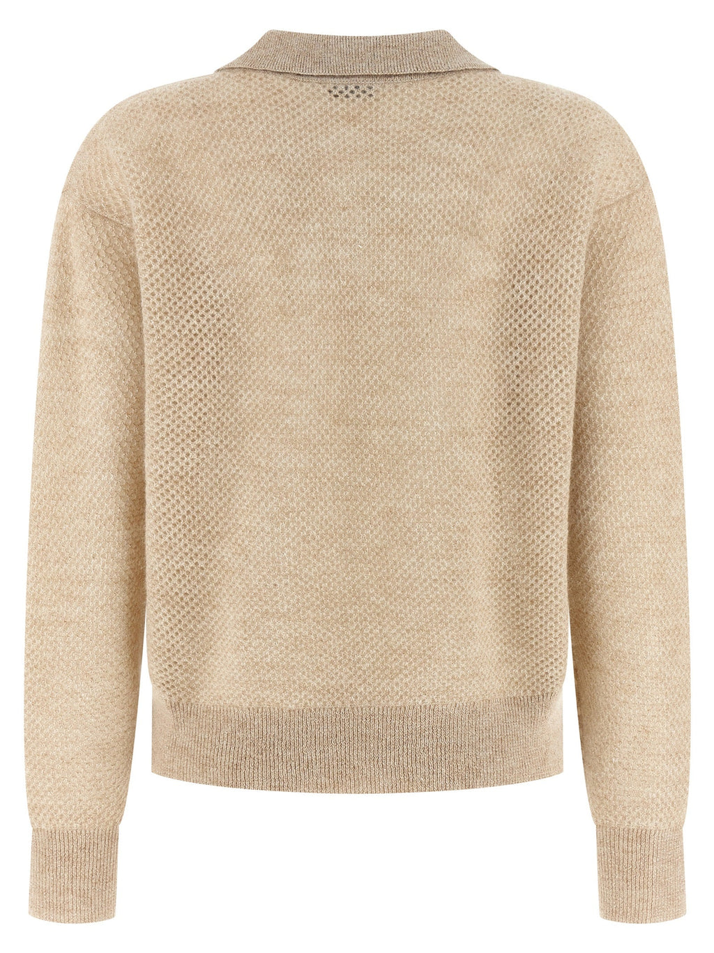 Brunello Cucinelli Gold Wool Polo Shirt Brunello Cucinelli