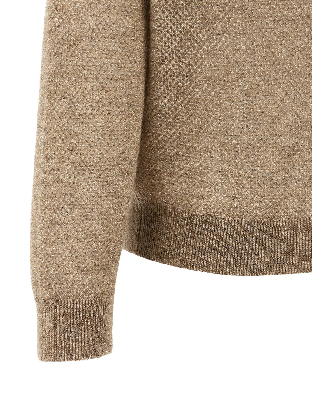 Brunello Cucinelli Beige Wool Cardigan Brunello Cucinelli