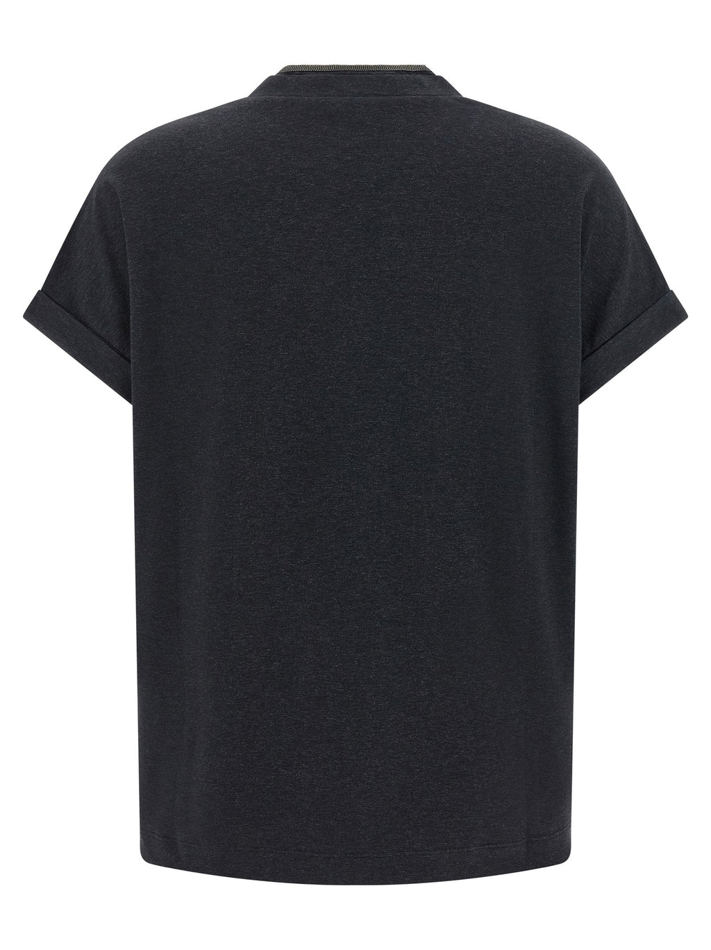 Brunello Cucinelli Gray Cotton T-Shirt Brunello Cucinelli