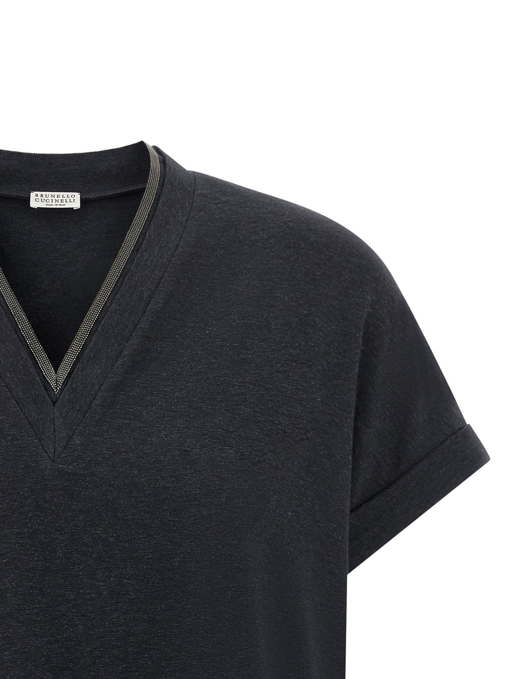 Brunello Cucinelli Gray Cotton T-Shirt Brunello Cucinelli