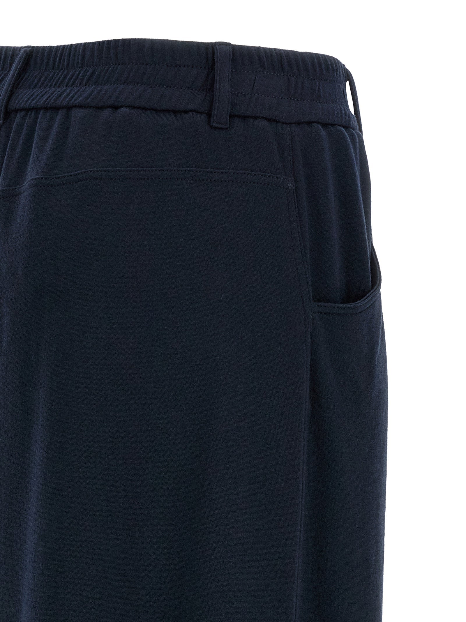Brunello Cucinelli Blue Cotton Casual Pants Brunello Cucinelli
