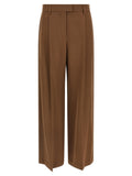 Brunello Cucinelli Brown Virgin Wool Casual Pants Brunello Cucinelli