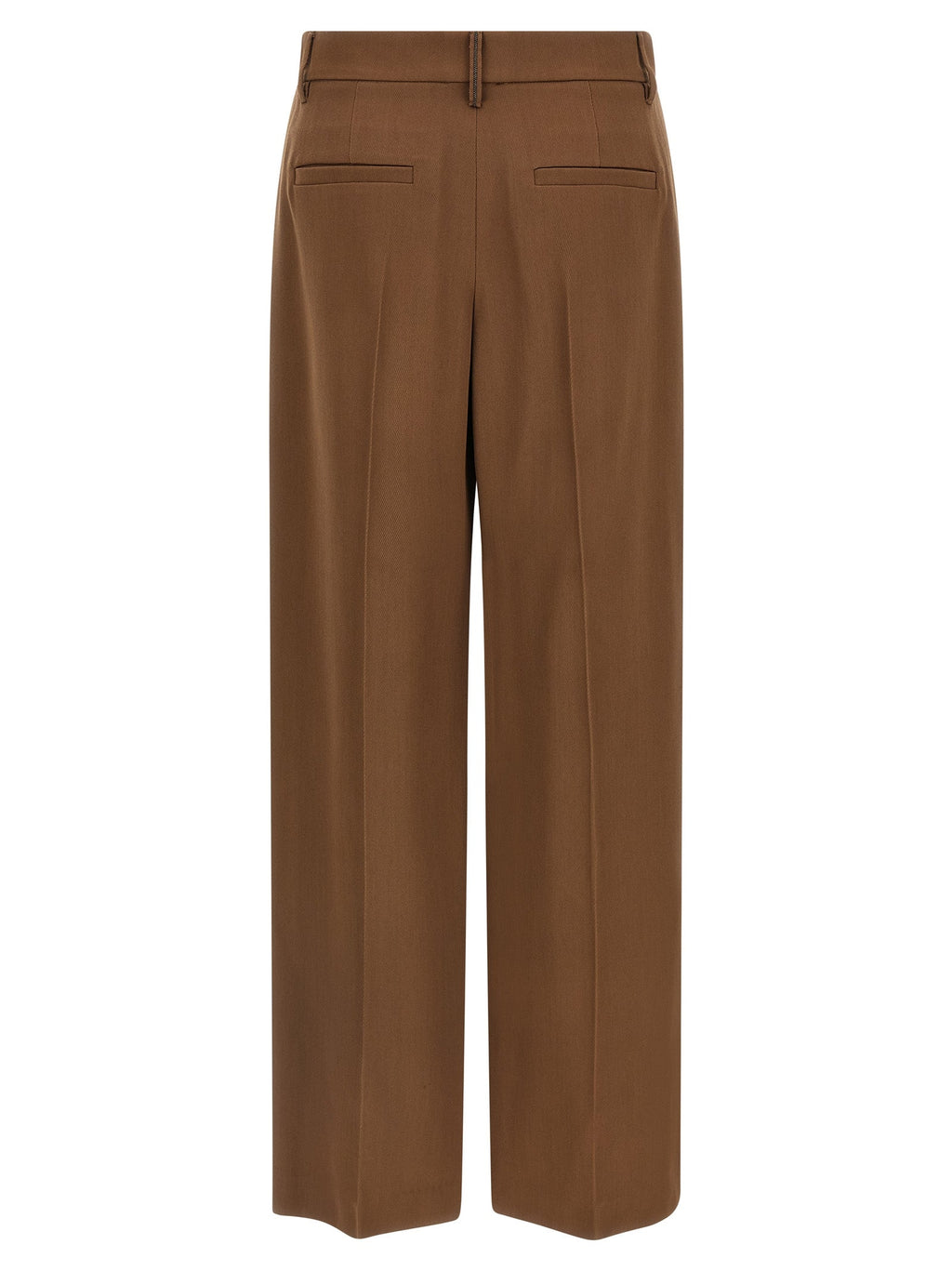 Brunello Cucinelli Brown Virgin Wool Casual Pants Brunello Cucinelli