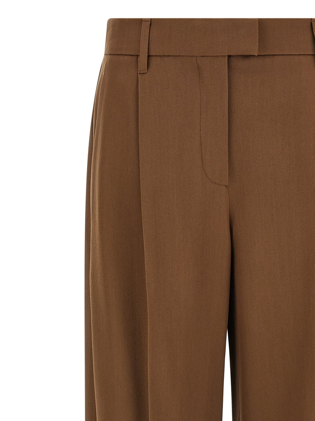 Brunello Cucinelli Brown Virgin Wool Casual Pants Brunello Cucinelli