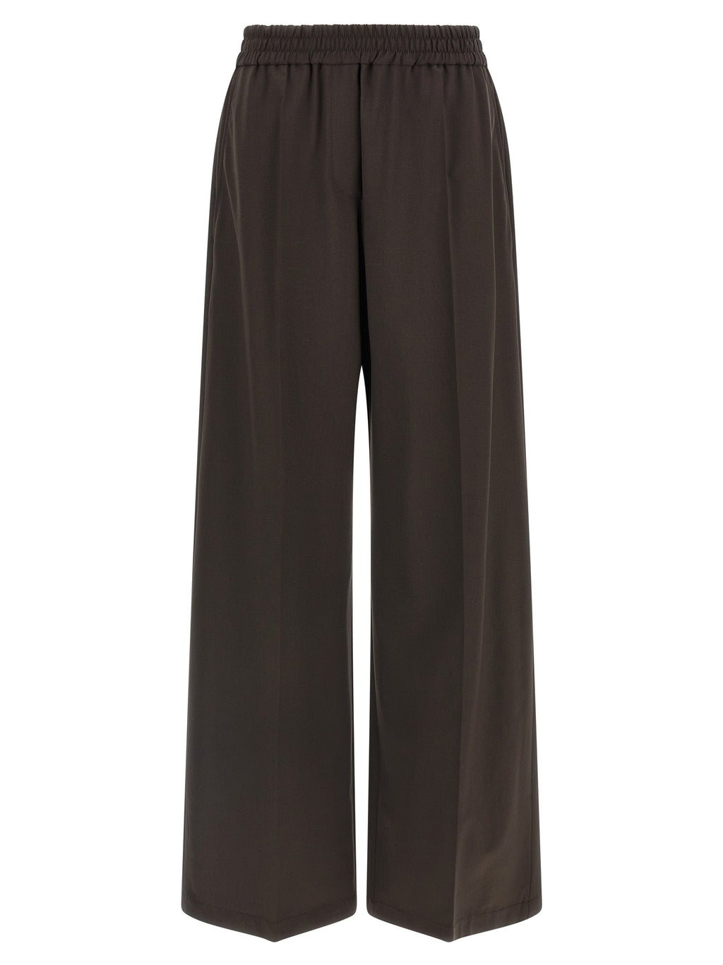 Brunello Cucinelli Brown Virgin Wool Casual Pants Brunello Cucinelli