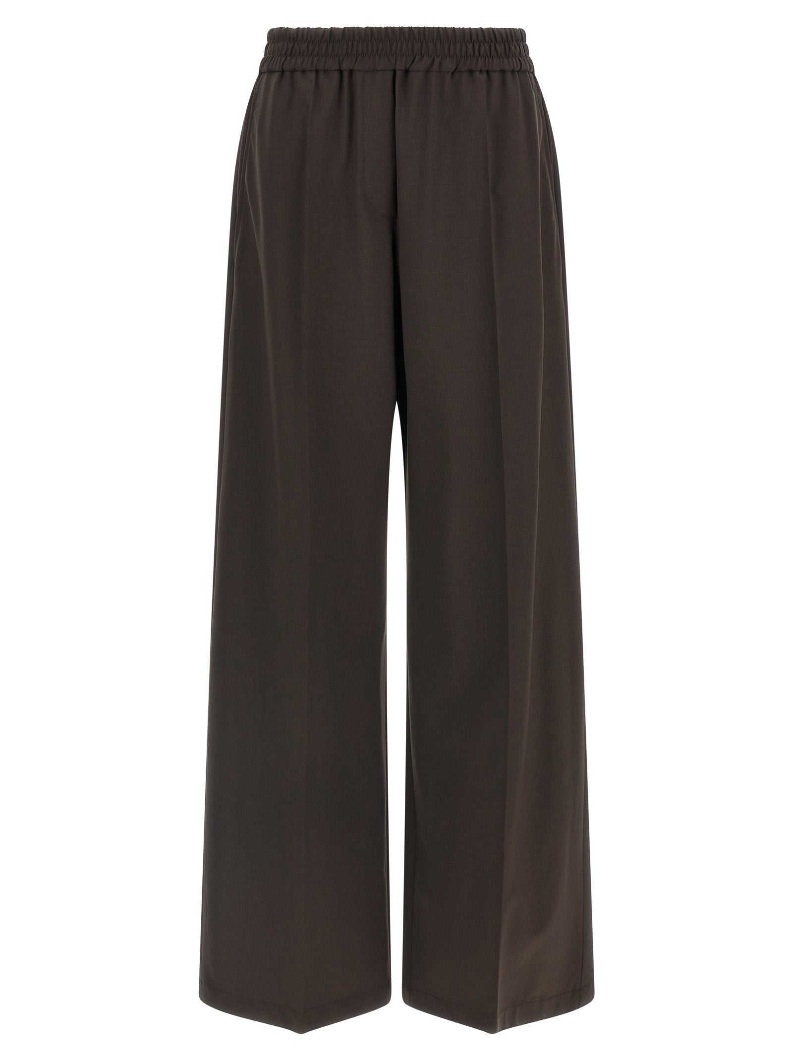 Brunello Cucinelli Brown Virgin Wool Casual Pants Brunello Cucinelli