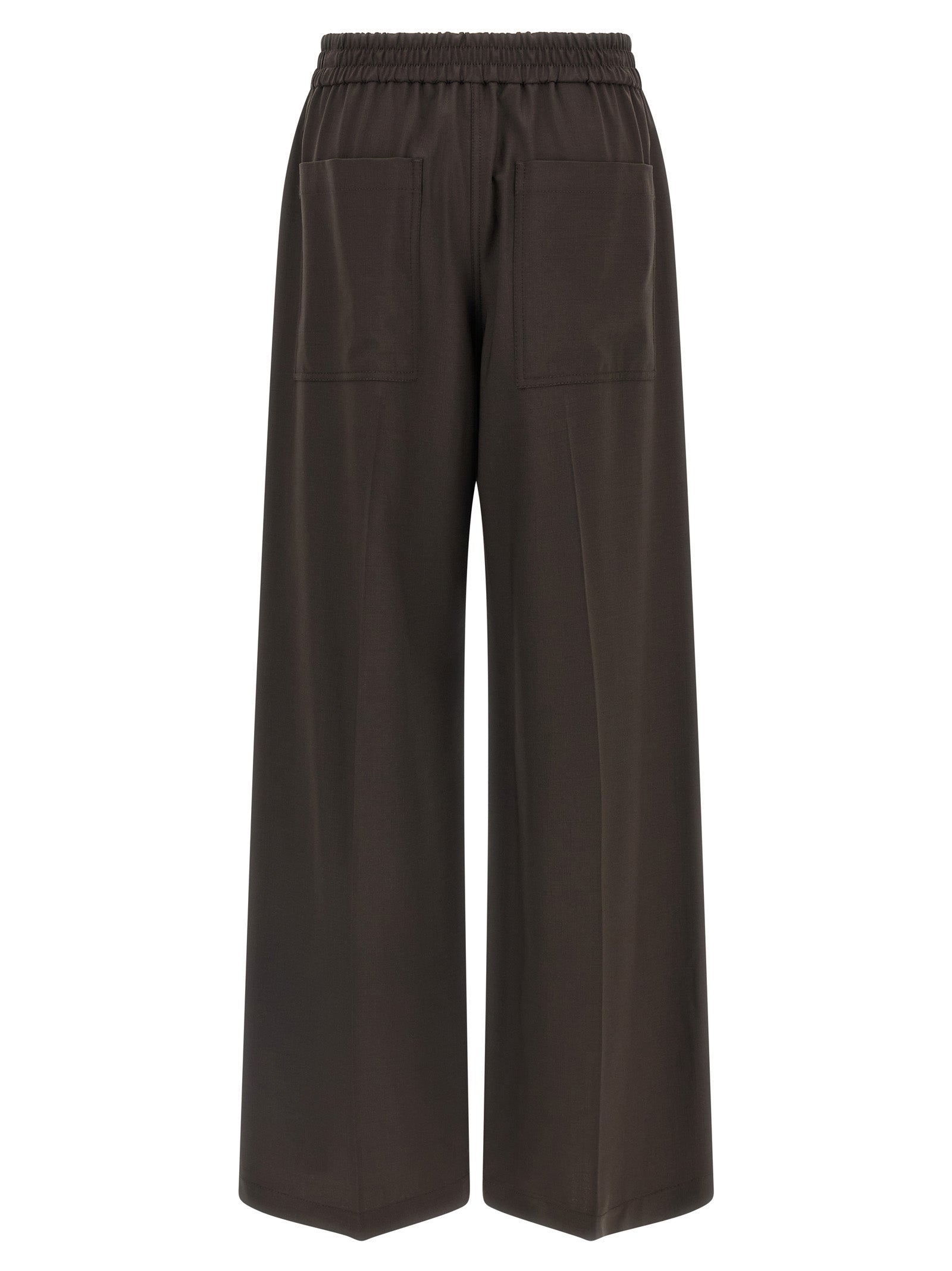 Brunello Cucinelli Brown Virgin Wool Casual Pants Brunello Cucinelli
