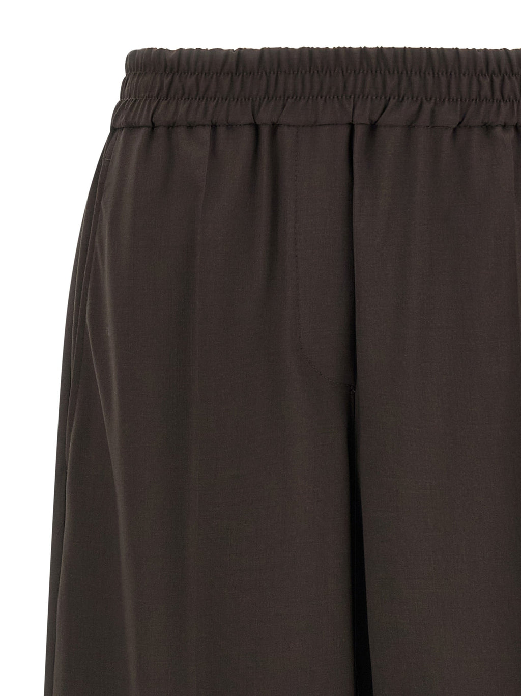 Brunello Cucinelli Brown Virgin Wool Casual Pants Brunello Cucinelli