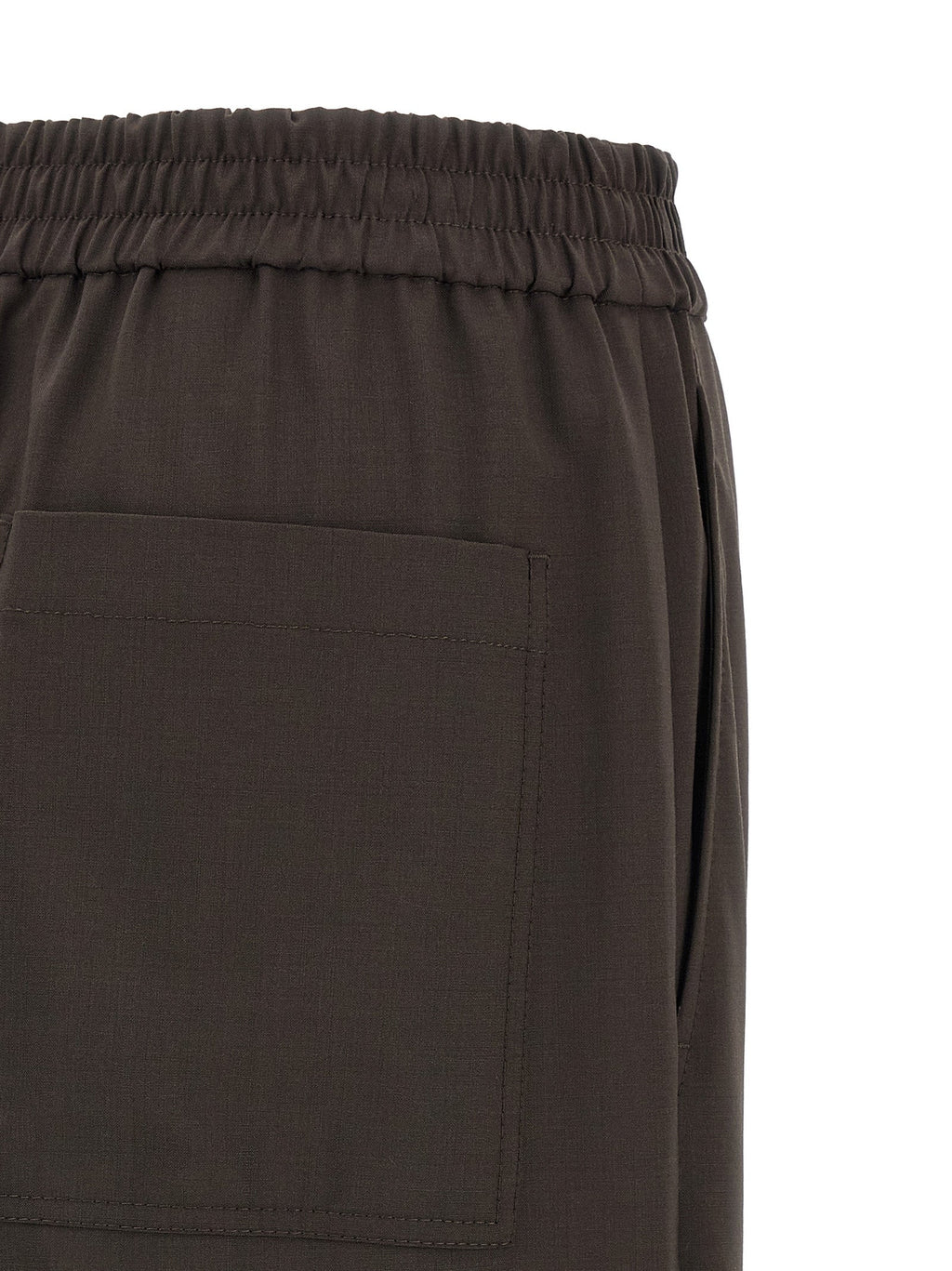 Brunello Cucinelli Brown Virgin Wool Casual Pants Brunello Cucinelli