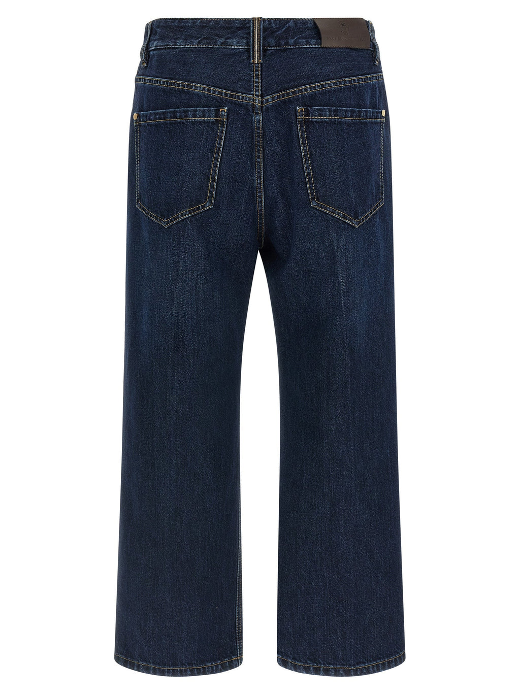 Brunello Cucinelli Blue Cotton Cropped Jeans Brunello Cucinelli