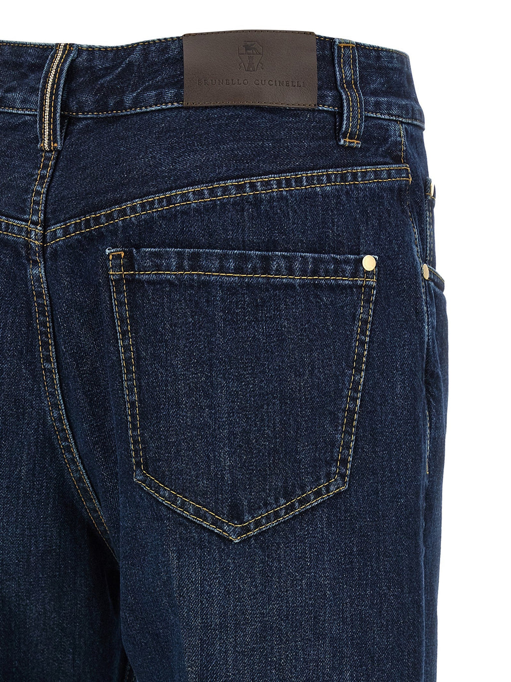 Brunello Cucinelli Blue Cotton Cropped Jeans Brunello Cucinelli
