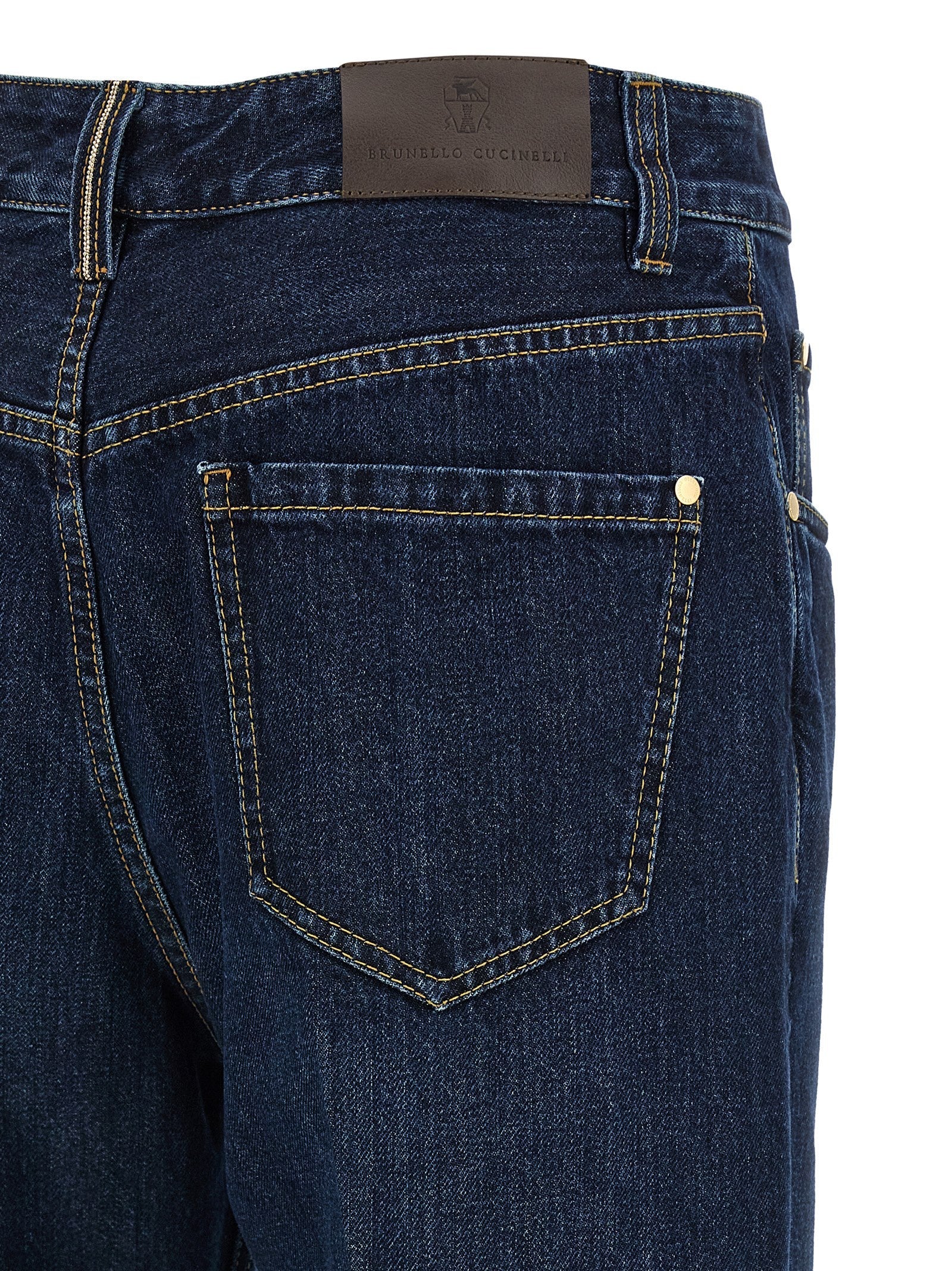 Brunello Cucinelli Blue Cotton Cropped Jeans Brunello Cucinelli