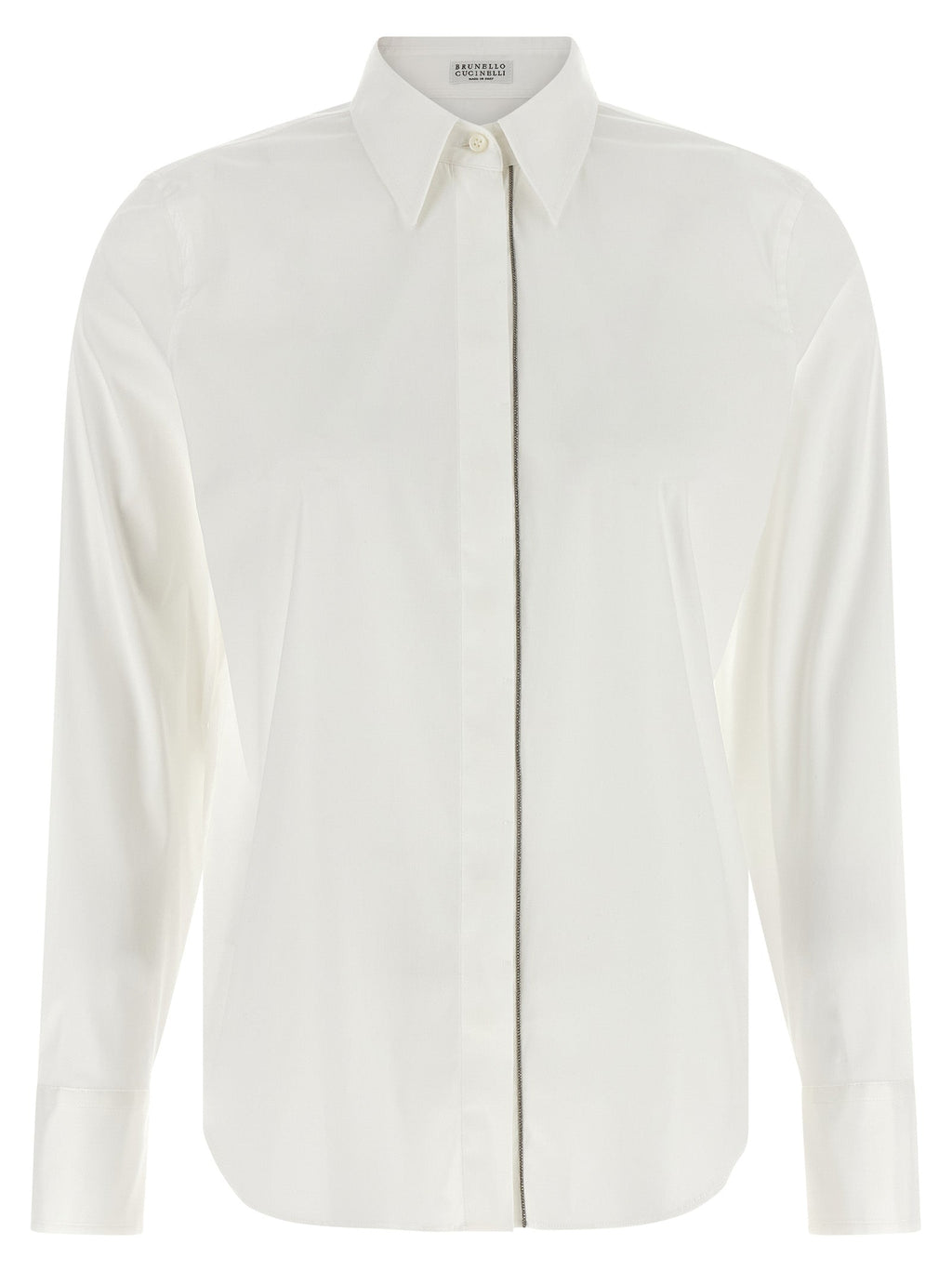 Brunello Cucinelli White Cotton Blouse Brunello Cucinelli