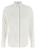 Brunello Cucinelli White Cotton Blouse Brunello Cucinelli
