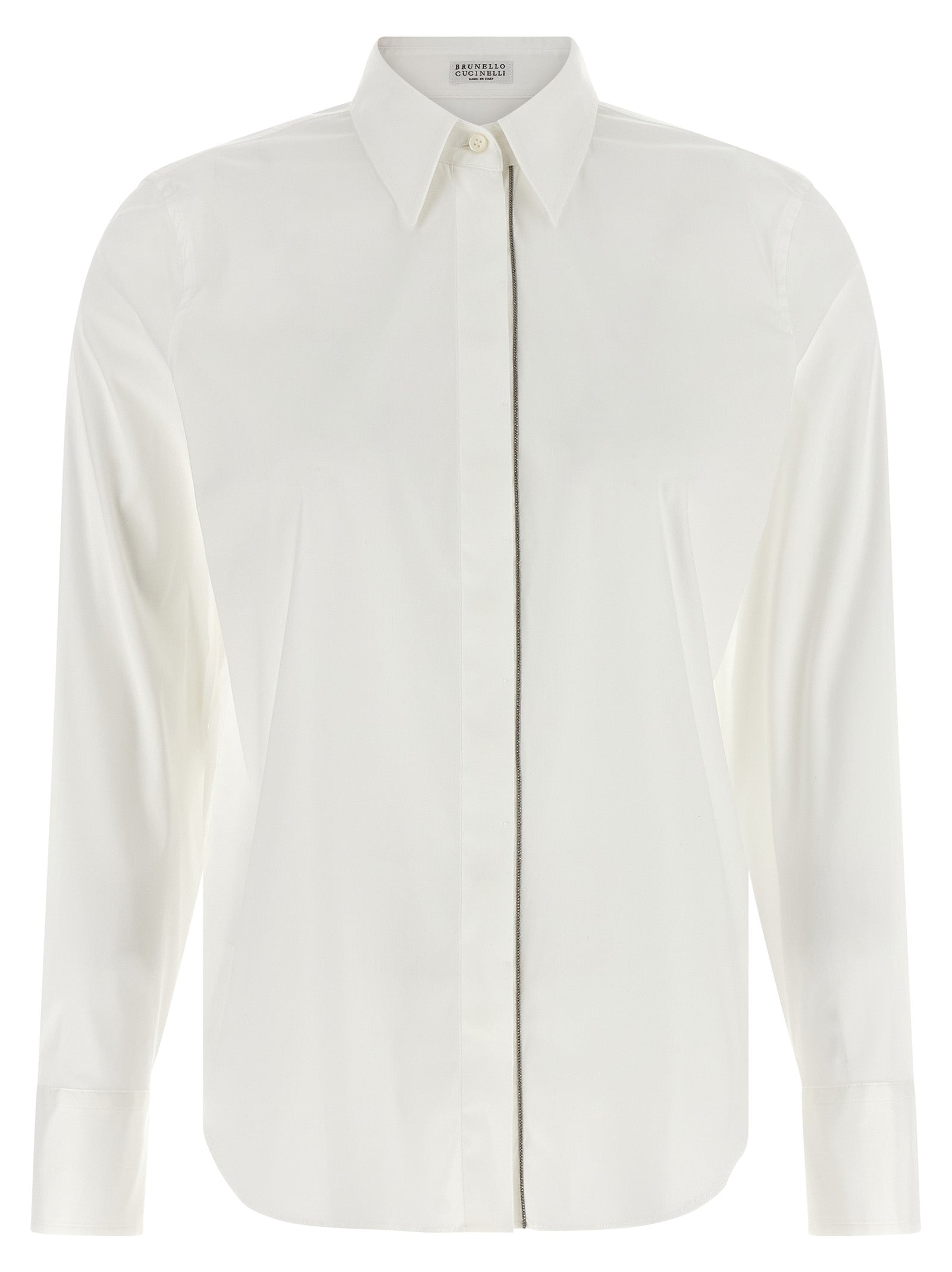 Brunello Cucinelli White Cotton Blouse Brunello Cucinelli