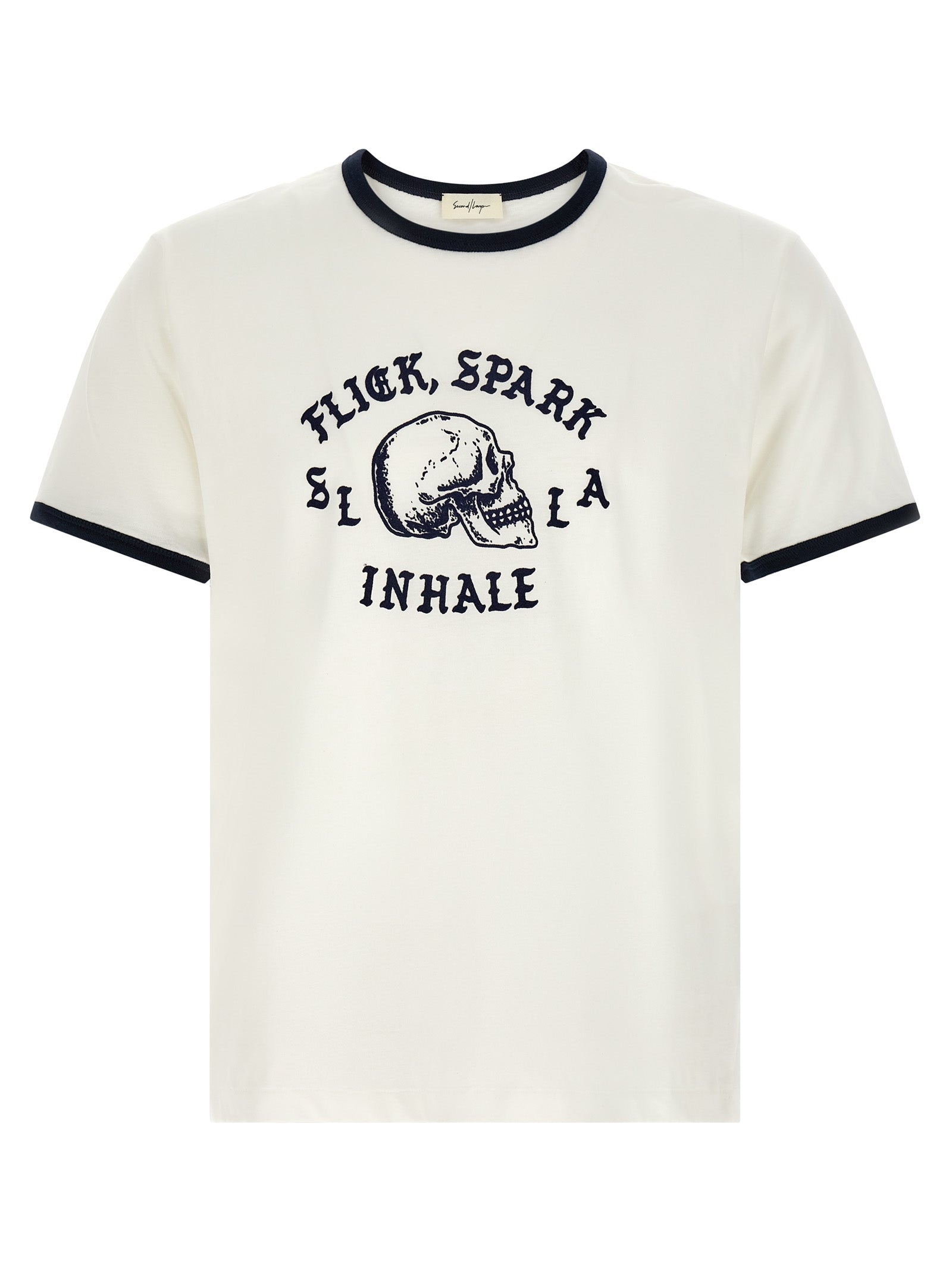 SECOND/LAYER Bicolor Cotton T-Shirt SECOND/LAYER