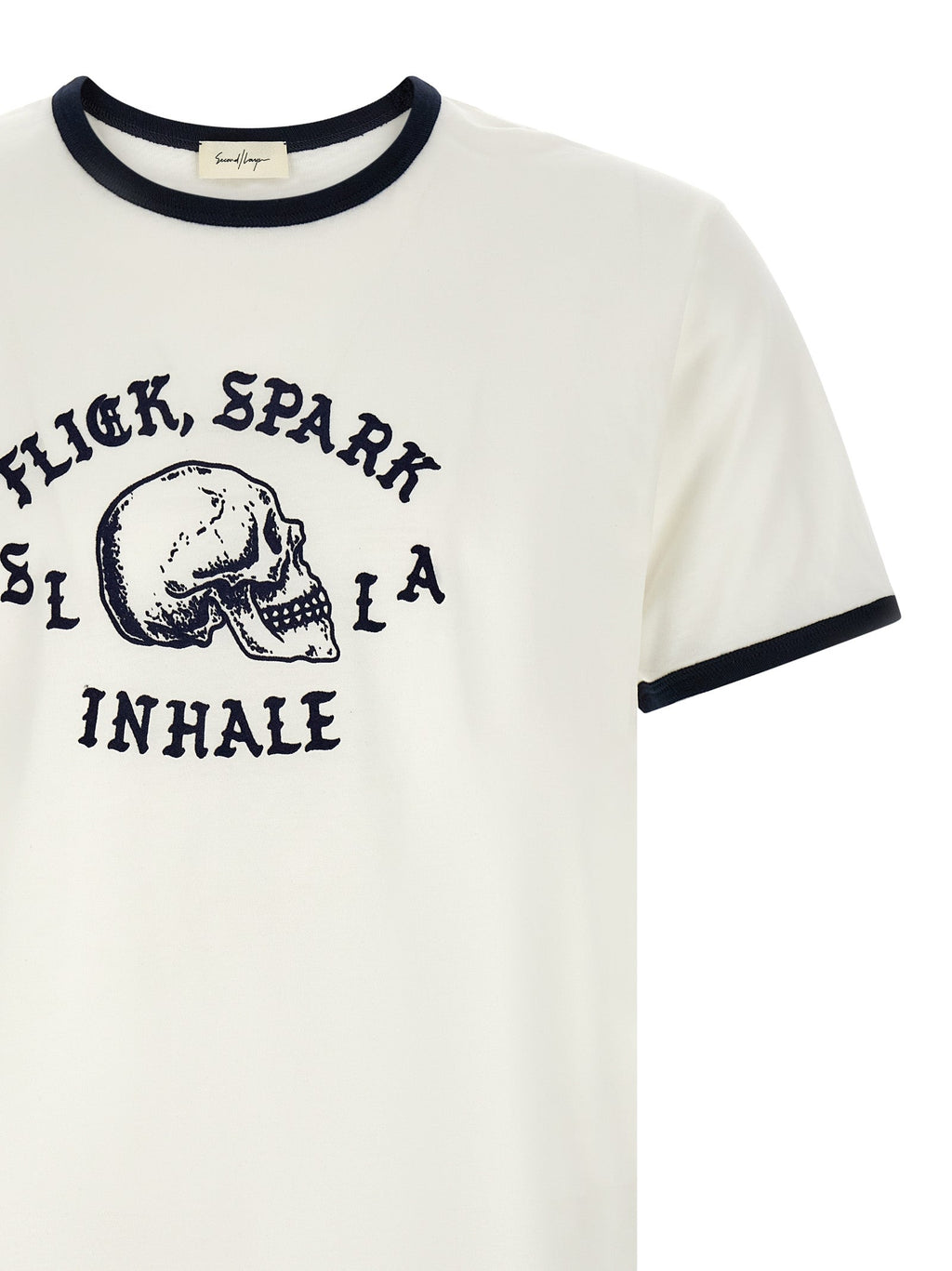 SECOND/LAYER Bicolor Cotton T-Shirt SECOND/LAYER