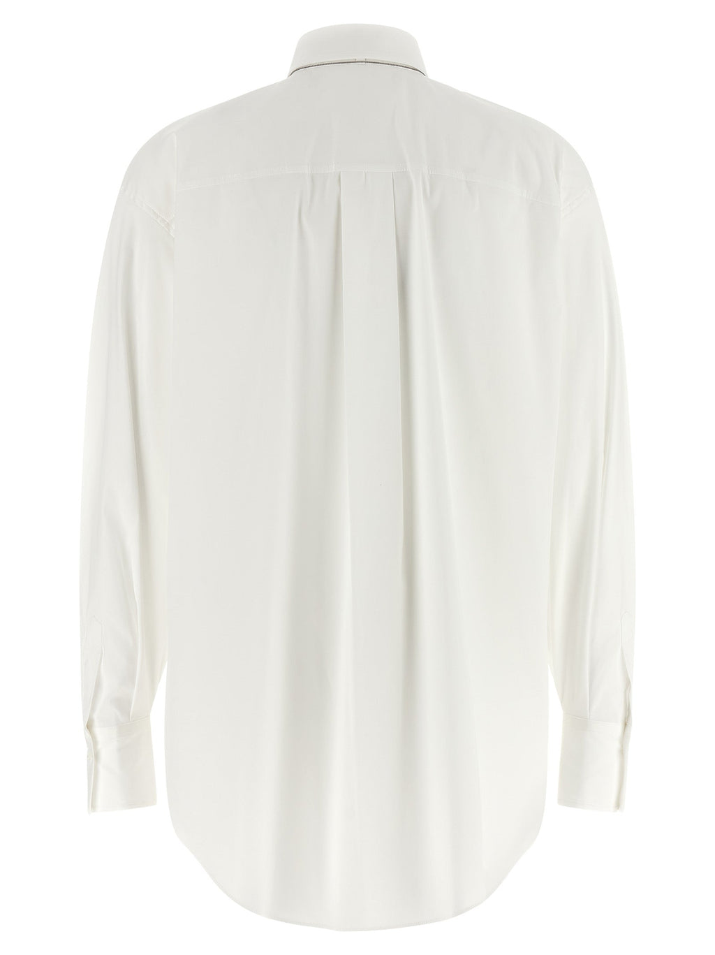 Brunello Cucinelli White Cotton Blouse Brunello Cucinelli